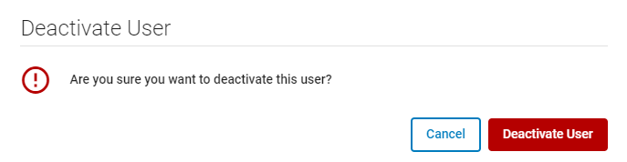 Deactivate User
