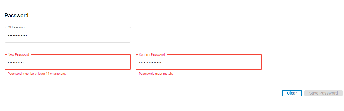 Update Password