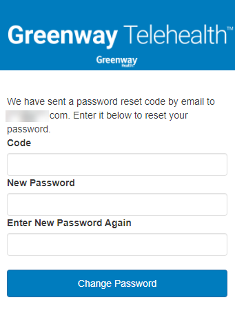Enter Reset Code