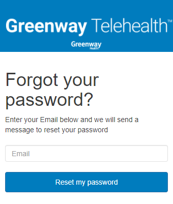 Enter email - Forgot Password