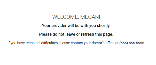 Welcome Message