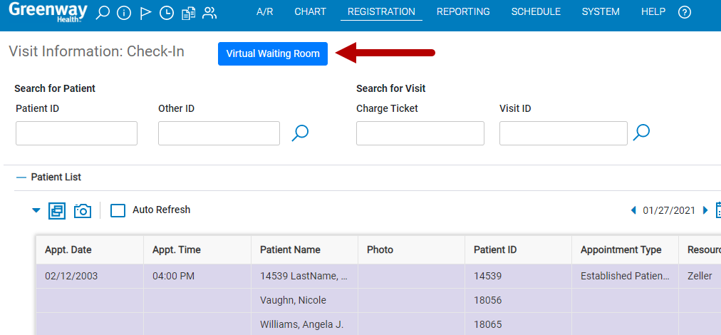 Visit Information Check-In - v18.30 or later