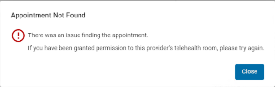 Appointment Not Found