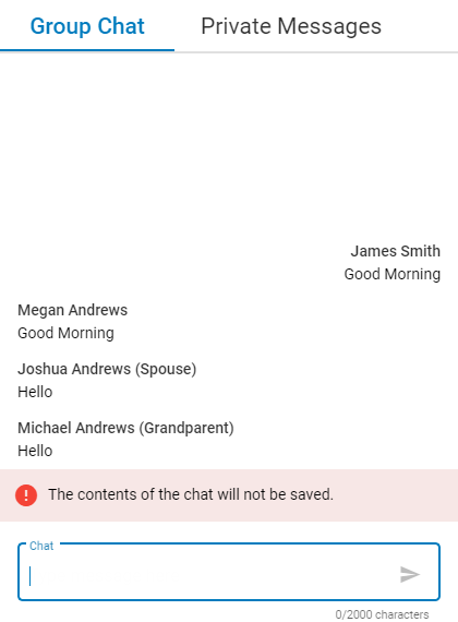 Chat window