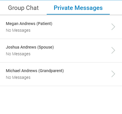 Private Messages window