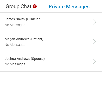Private Messages window
